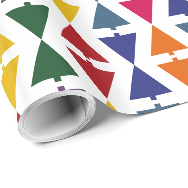 HAMbyWG - Gift Wrap - Graphic Multi-Coloured Trees (Roll Corner)