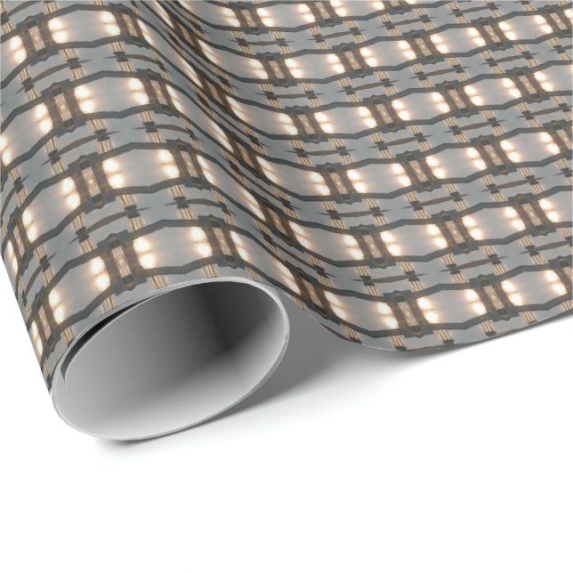 HAMbyWG - Gift Wrap - Pewter Brass Lights Deco (Roll Corner)