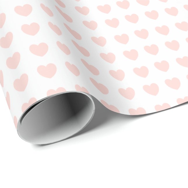 HAMbyWG - Gift Wrap - Tiny Peachy Pink Hearts (Roll Corner)