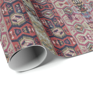HAMbyWG - Gift Wrap - Tribal Blue Red Brown