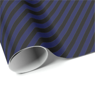 HAMbyWG Glossy Wrapping Paper - Bl/Blk Stripe