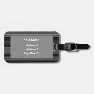 HAMbyWG Grey Stripe Luggage or Bag Tag