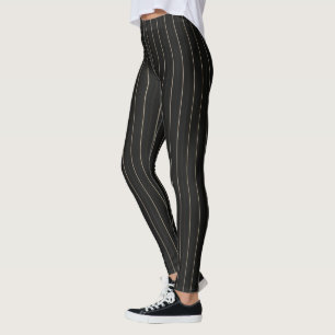 HAMbyWG - Leggings -  Black Pin Stripes