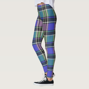 HAMbyWG - Leggings - Lilac and Aqua Plaid