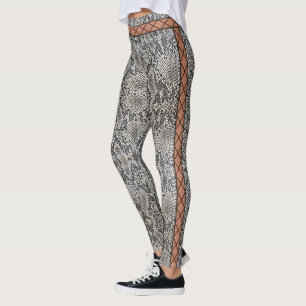 HAMbyWG - Leggings - Snake Pattern - Cut Out Look
