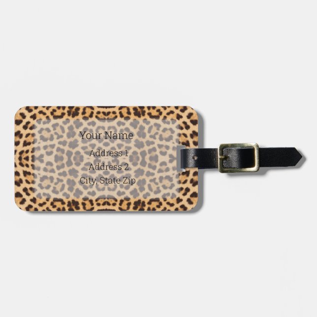 HAMbyWG Leopard Print Luggage or Tag (Front Horizontal)