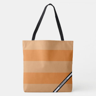 HAMbyWG - LG Tote Bag - Orange Stripe w Logo