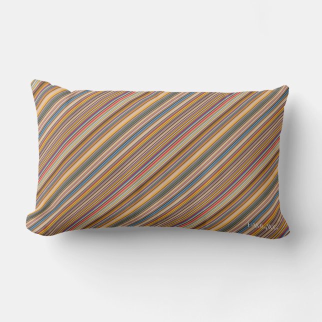 HAMbyWG - Lumbar Pillow - Crayola Stripes (Front)