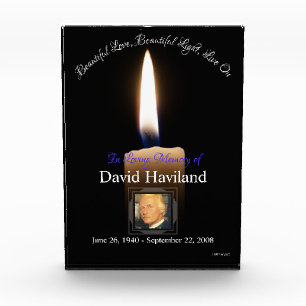 HAMbyWG Memorial Candle Acrylic Photo Block