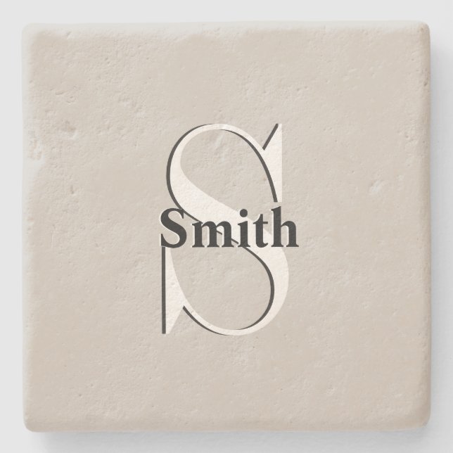 HAMbyWG Monogram Clay Colour Stone Coaster (Front)