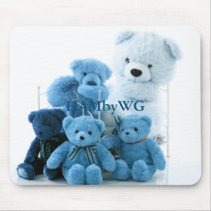 HAMbyWG - mouse Pad - Blue Teddy Bears