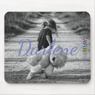 HAMbyWG - Mouse Pad - Girl w Giant Teddy Bear
