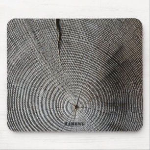 HAMbyWG - Mouse Pad - Wood Image - grey