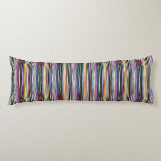HAMbyWG - Multi Primary Colour Random Line Gradien Body Cushion (Front)