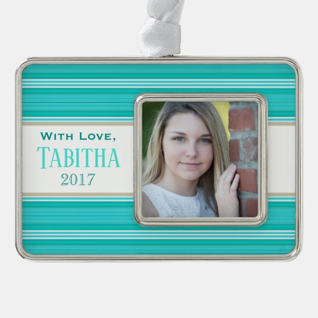 HAMbyWG - Ornament - Aqua Stripes (Front)