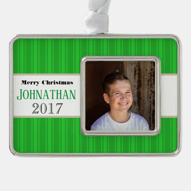 HAMbyWG - Ornament - Green Stripes (Front)