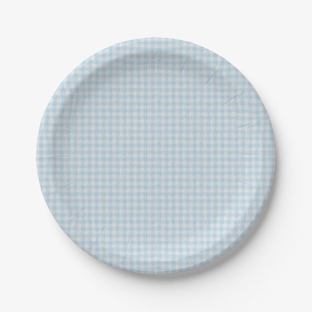 HAMbyWG - Paper Plate - Baby Blue Gingham (Front)
