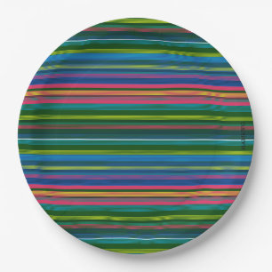 HAMbyWG - Paper Plate - Multi- Colour Stripe