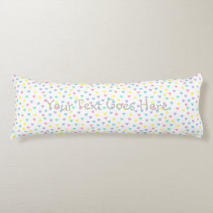 HAMbyWG - Pastel Hearts with Name Body Cushion