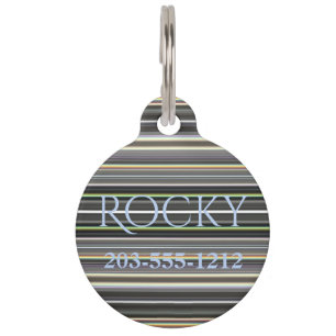 HAMbyWG - Pet Name Tag - Diamond Stripe