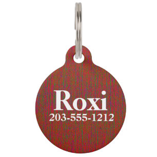 HAMbyWG - Pet Name Tag - Red Mix of Colours