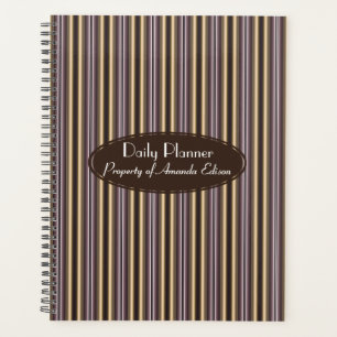 HAMbyWG - Photo Daily Planner - Brown Deco Stripe