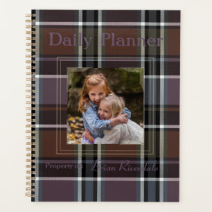 HAMbyWG - Photo Daily Planner - Brown Plaid