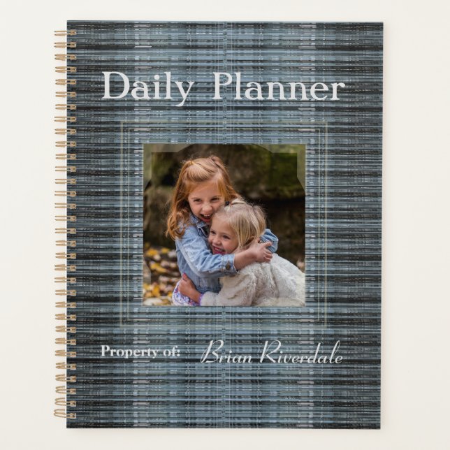 HAMbyWG - Photo Daily Planner - Pale Blue Texture (Front)