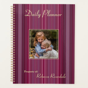 HAMbyWG - Photo Daily Planner - Ruby Stripe