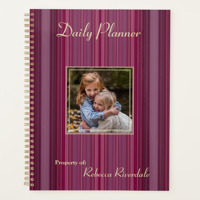 HAMbyWG - Photo Daily Planner -  Ruby Stripe (Front)