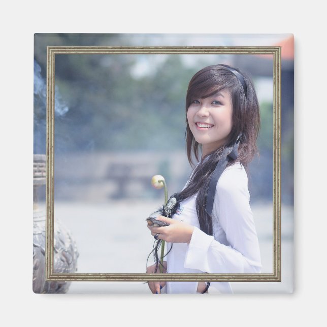 HAMbyWG - Photo Magnet with a silver border (Front)