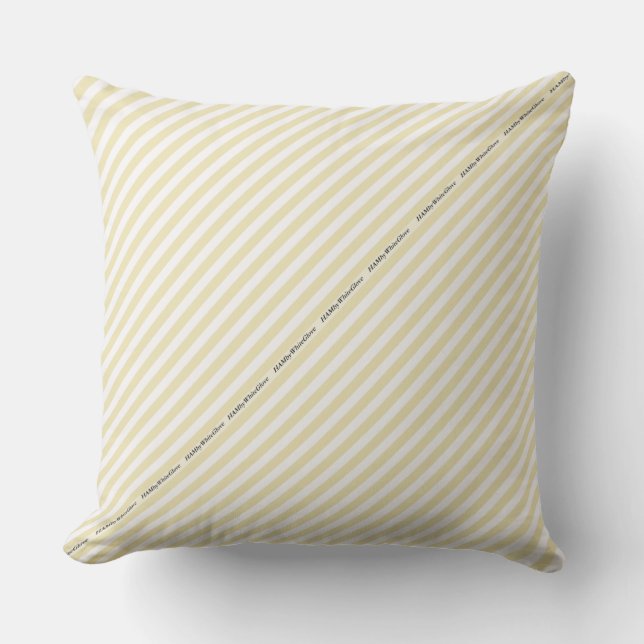 HAMbyWG - Pillow   - Beige White Stripe (Front)