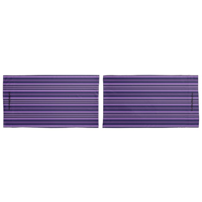 HAMbyWG - Pillow Cases - Purple Stripe (Front-Set)