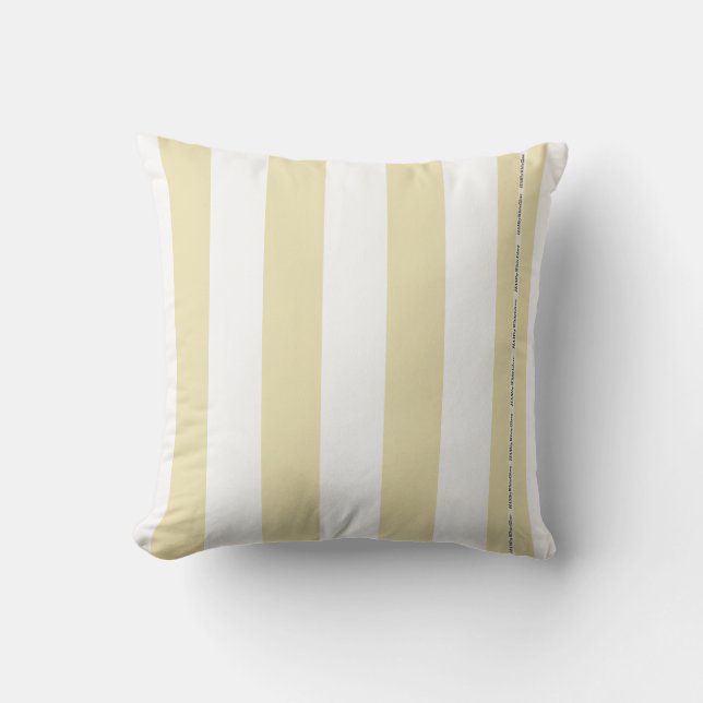 HAMbyWG - Pillow   - Large Beige White Stripes (Front)
