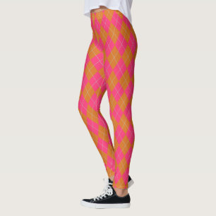 HAMbyWG Pink Argyle with Any Other Colour Leggings