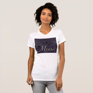 HAMbyWG - Purple Musical Notes T-Shirt