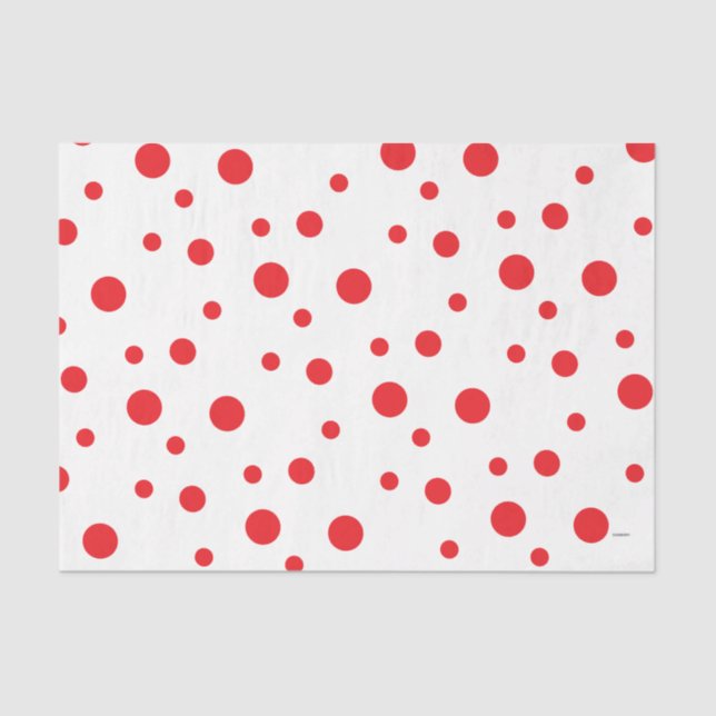 HAMbyWG Red Crazy Polka Dots Tissue Paper (Front)