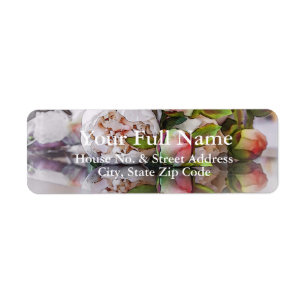 HAMbyWG - Return Address Label - Peonies