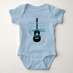 HAMbyWG - Romper, T-shirt, Snap T -  Guitar Theme Baby Bodysuit