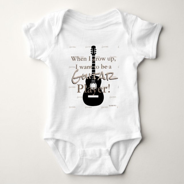 HAMbyWG - Romper, T-shirt, Snap T -  Guitar Theme Baby Bodysuit (Front)