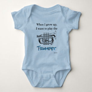 HAMbyWG - Romper, T-shirt, Snap T - Trumpet Baby Bodysuit