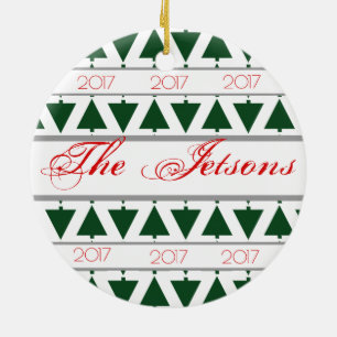 HAMbyWG Round Ornament - Green and White
