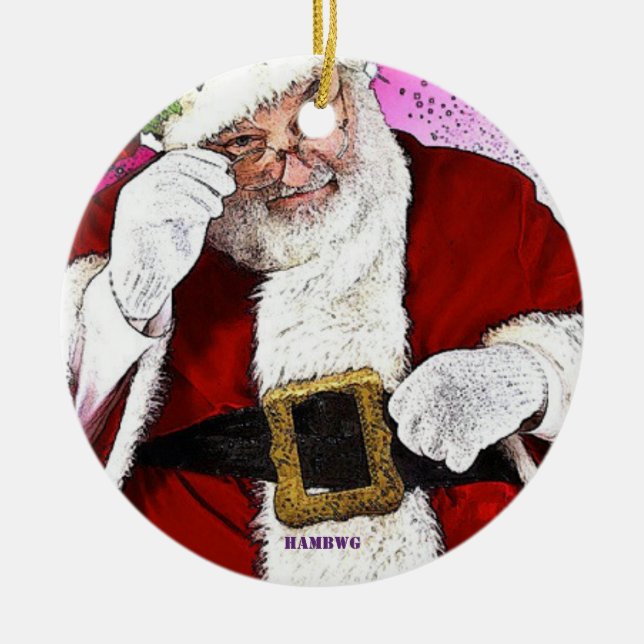 HAMbyWG  - Santa Claus Ceramic Ornament (Front)