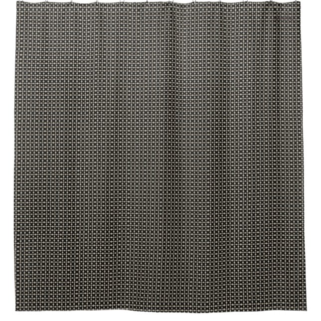 HAMbyWG - Shower Curtain - Black & Creme (Front)