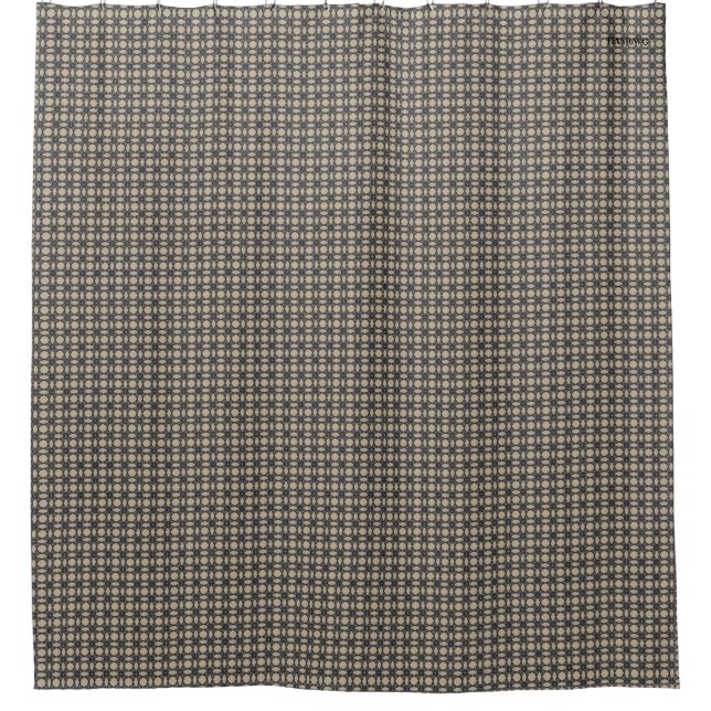 HAMbyWG - Shower Curtain -Creme, Grey (Front)