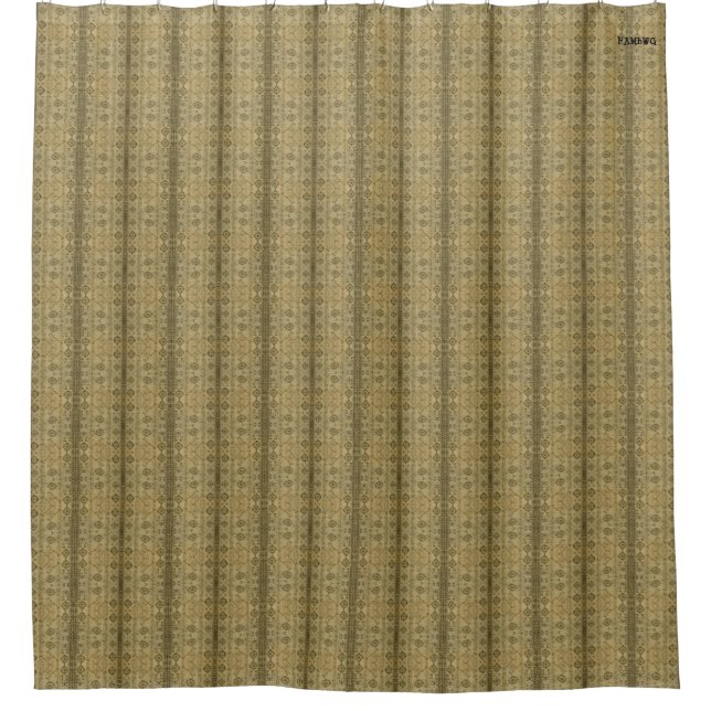 HAMbyWG - Shower Curtain - India Ink Wheat (Front)