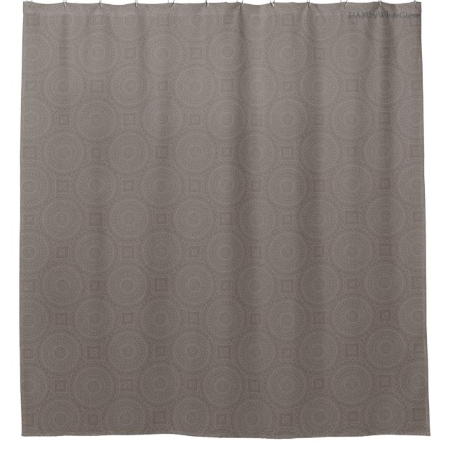 HAMbyWG - Shower Curtain - Khaki Bohemian (Front)