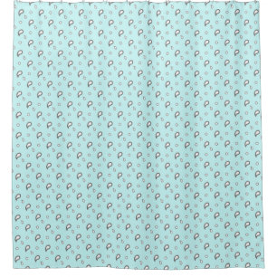 HAMbyWG Shower Curtain - Paisley Mint w/ Blk/Wh