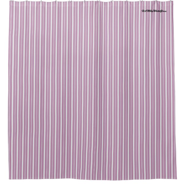 HAMbyWG - Shower Curtain - Pink Stripe (Front)