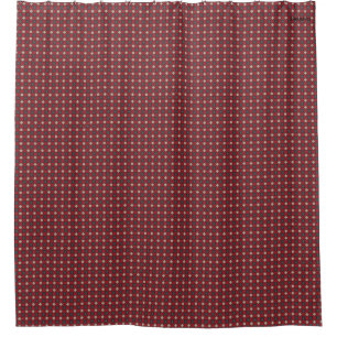 HAMbyWG - Shower Curtain -Red, Grey & Creme